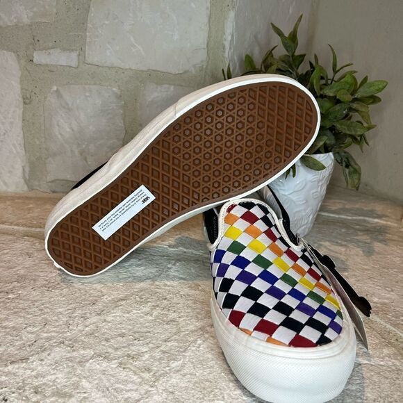 VANS Rare Multicolor Suede leather Pride Classic VLT LX Sneakers 10.5 W/ 9 M - Picture 9 of 10